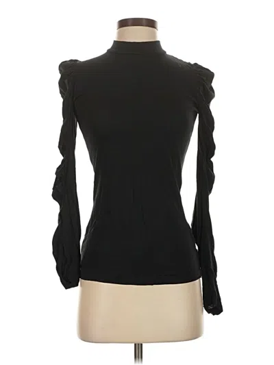 Pre-owned Bobi Long Sleeve Turtleneck In Black