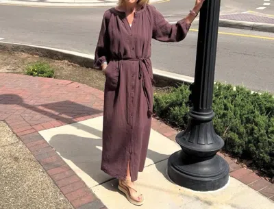 Bobi Maxi Dress In Umber In Multi