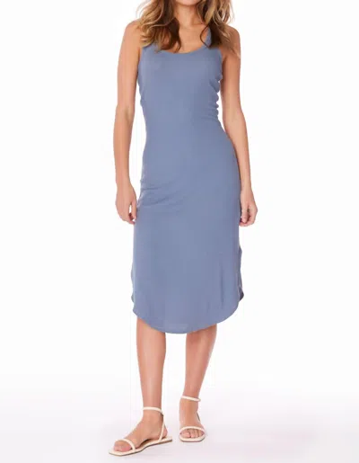 Bobi Midi Tank Dress In Rainstorm In Blue