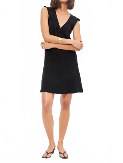 Bobi Mini Cinched Front Dress In Black