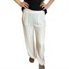 Bobi Minimalist Wide-leg Pant In White In White