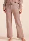 Bobi Mixed Wide Leg Cargo Pants In Mushroom In Grey