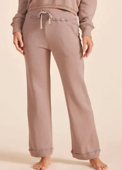 Bobi Mixed Wide Leg Cargo Pants In Mushroom In Grey