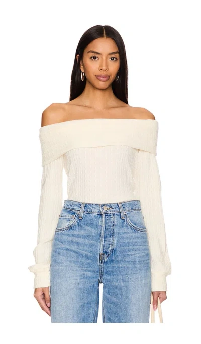 Bobi Off Shoulder Top In Ivory