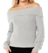 BOBI OFF THE SHOULDER TOP IN HEATHER GREY