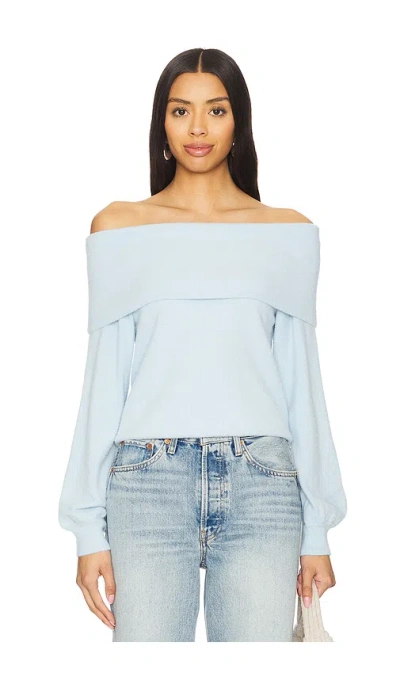 Bobi Offshoulder Top In 淡蓝色