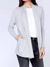 BOBI OPEN CARDIGAN IN HEATHER GREY