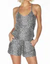 Bobi Racerback Romper In Grey In Grey
