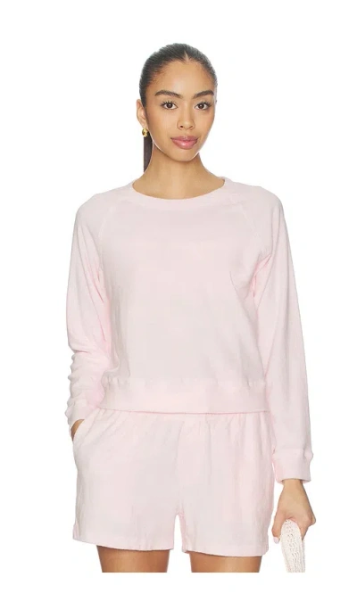 Bobi Raglan Pullover In Pink