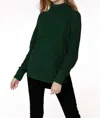 Bobi Raglan Turtleneck Sweater In Hunter In Multi