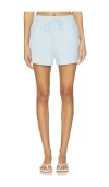 Bobi Relaxed Terry Short In Blue