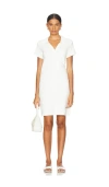 Bobi Collar Terry Cloth Pullover Top In White In Å¥¶æ²¹è‰²