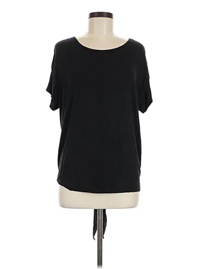 Pre-owned Bobi Short Sleeve Top Black Boatneck Tops