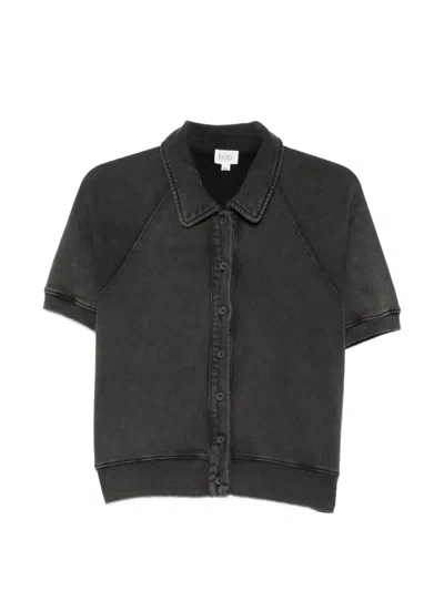 Bobi Short-sleeve Raglan Shirt In Gray