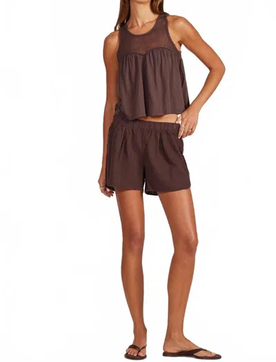 Bobi Side Tie Cami Top In Umber In Multi