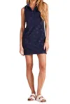 Bobi Sleeveless Polo Dress In Seaside In Blue