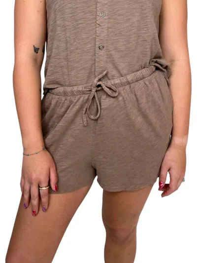Bobi Small Waistband Short In Earthy In Brown