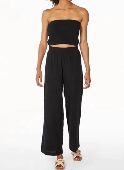Bobi Smocked Tube Top In Black
