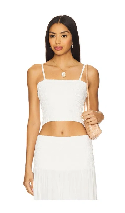 Bobi Smocked Tube Top In White
