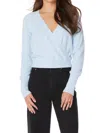 Bobi Surplice Sweater In Light Blue In Blue