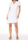Bobi Collar Terry Cloth Pullover Top In White In White