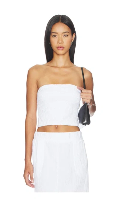 Bobi Textured Tube Top In White