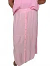 Bobi Tiered Maxi Skirt In Rose In Pink