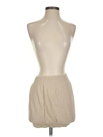 Pre-owned Bobi Tube Top Tan Strapless Neckline Tops