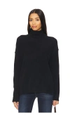 Bobi Turtleneck Pullover In 黑色