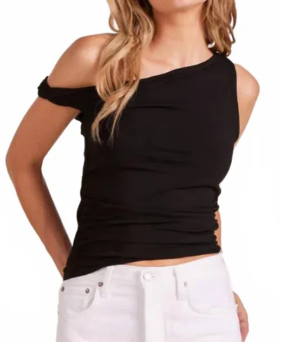 Bobi Twist Off The Shoulder Top In Black