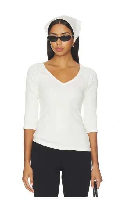 Bobi Vneck Elbow Sleeved Tee In Multi