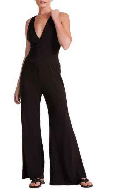 Bobi Wide Leg Jumpsuit In Black