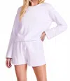 Bobi Wide Sleeve Boxy Sweatshirt In White In White