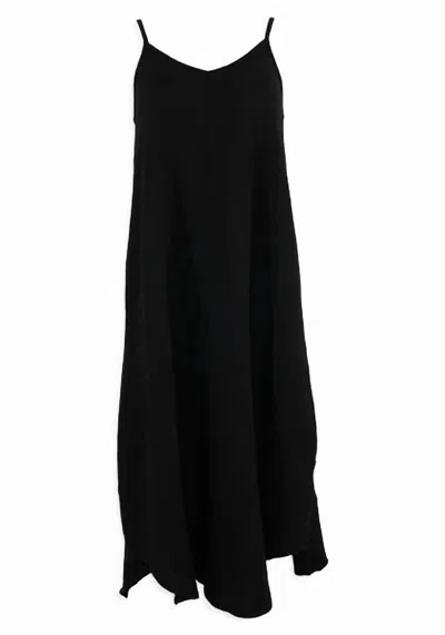 Bobi Women's Handkerchief Hem Cami Midi Dress In Black