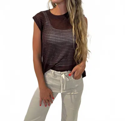 Bobi Women's Muscle Tee In Umber In Brown
