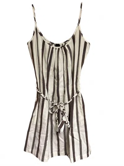 Bobi Women's Scoop Neck Camisole Dress In Tiki Stripe In Neutral