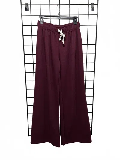 Bobi Women's Wide Leg Pants In Port In Red