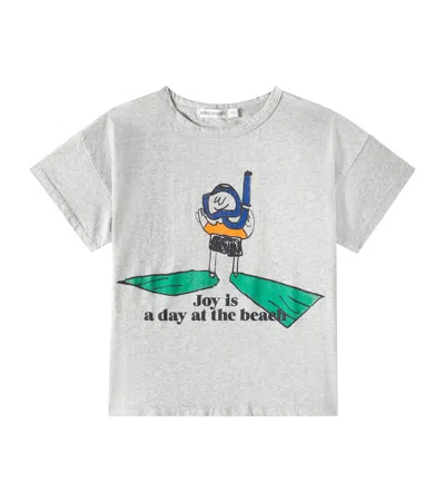 Bobo Choses Kids' A Day At The Beach Cotton Jersey T-shirt In Grey