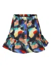 Bobo Choses Multicolor Skirt For Girl With Abstract Print In Black