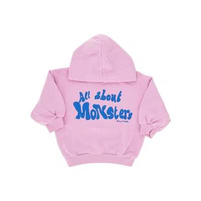 Bobo Choses Kids' 'all About Monsters' Cotton Sweatshirt In Pink