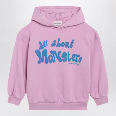 Bobo Choses All About Monsters Organic Cotton Mini Hoodie In Purple