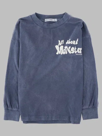 Bobo Choses All About Monsters Unisex Kids T-shirt In Blue
