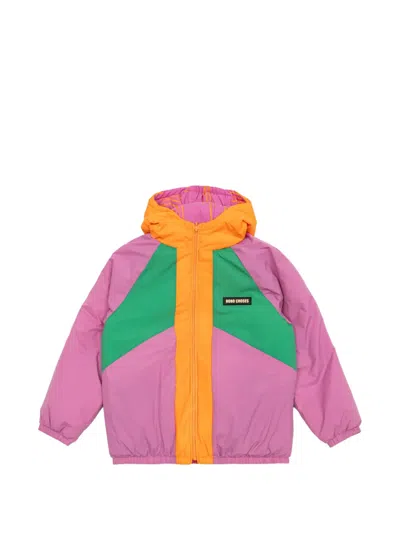 Bobo Choses Kids' Almost Moiré Reversible Jacket In Pink