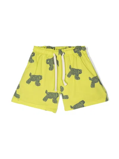 Bobo Choses Babies' Animal-print Cotton Shorts In Green