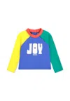 Bobo Choses Anti Uv Multicolor T-shirt For Boy With Writing In Multicolor