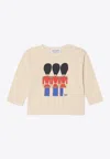 Bobo Choses Babies Little Tin Soldiers Long-sleeved T-shirt In Ivory