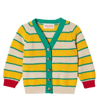 Bobo Choses Baby Bc Striped Cotton Cardigan In Multi