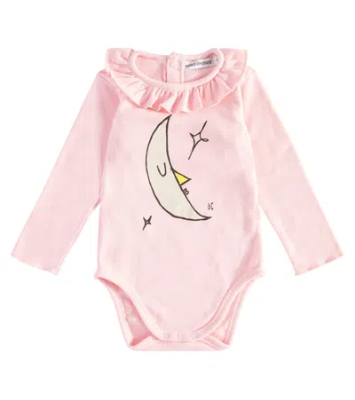 Bobo Choses Baby Beneath The Moon Cotton-blend Bodysuit In Pink