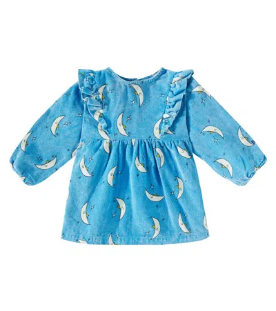 Bobo Choses Baby Beneath The Moon Cotton Corduroy Dress In Blue