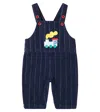 Bobo Choses Baby Bobo Choo Choo Denim Overalls In Blue